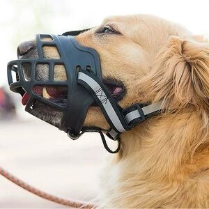 NIB Ameitech Soft Basket Dog Muzzle - Black - Size 4